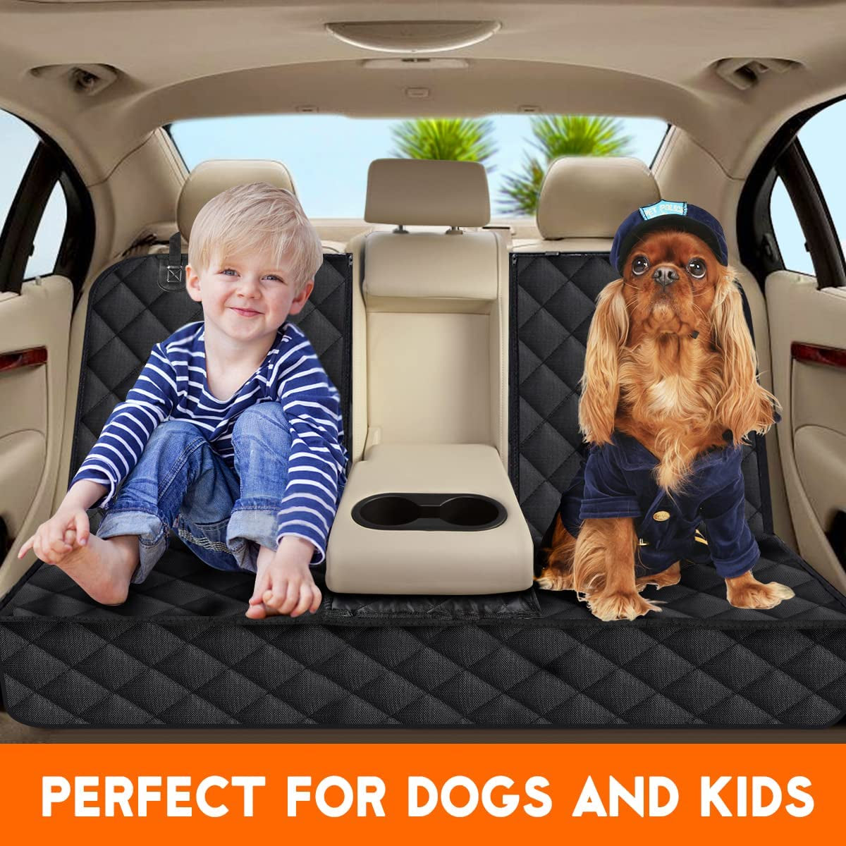 elipets Ultimate Dog Car Seat Cover - Premium Back Seat Protector for Pets
